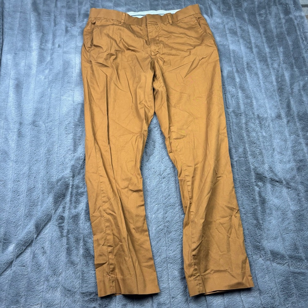 Murano Evan Fit Wardrobe Essentials Brown Chino Pants Mens 34x31 Stretch Cotton